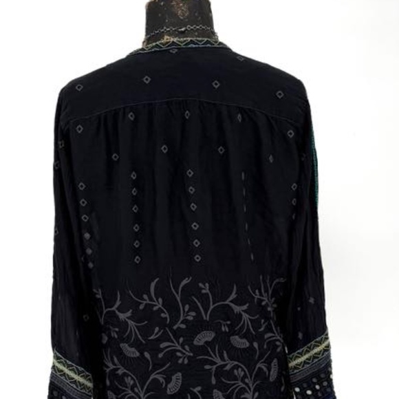 Johnny Was Black Peasant Blouse - Picture 4 of 16